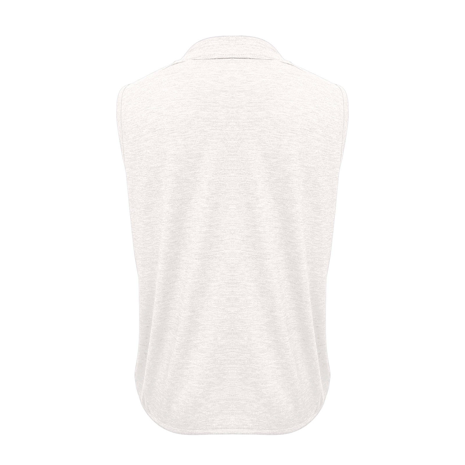 thumbnail image 5 of Top sin mangas con cuello en V y pliegues para mujer, poliéster-spandex, tallas S-XXL, elegante/casual, bloques de color, 5 of 5